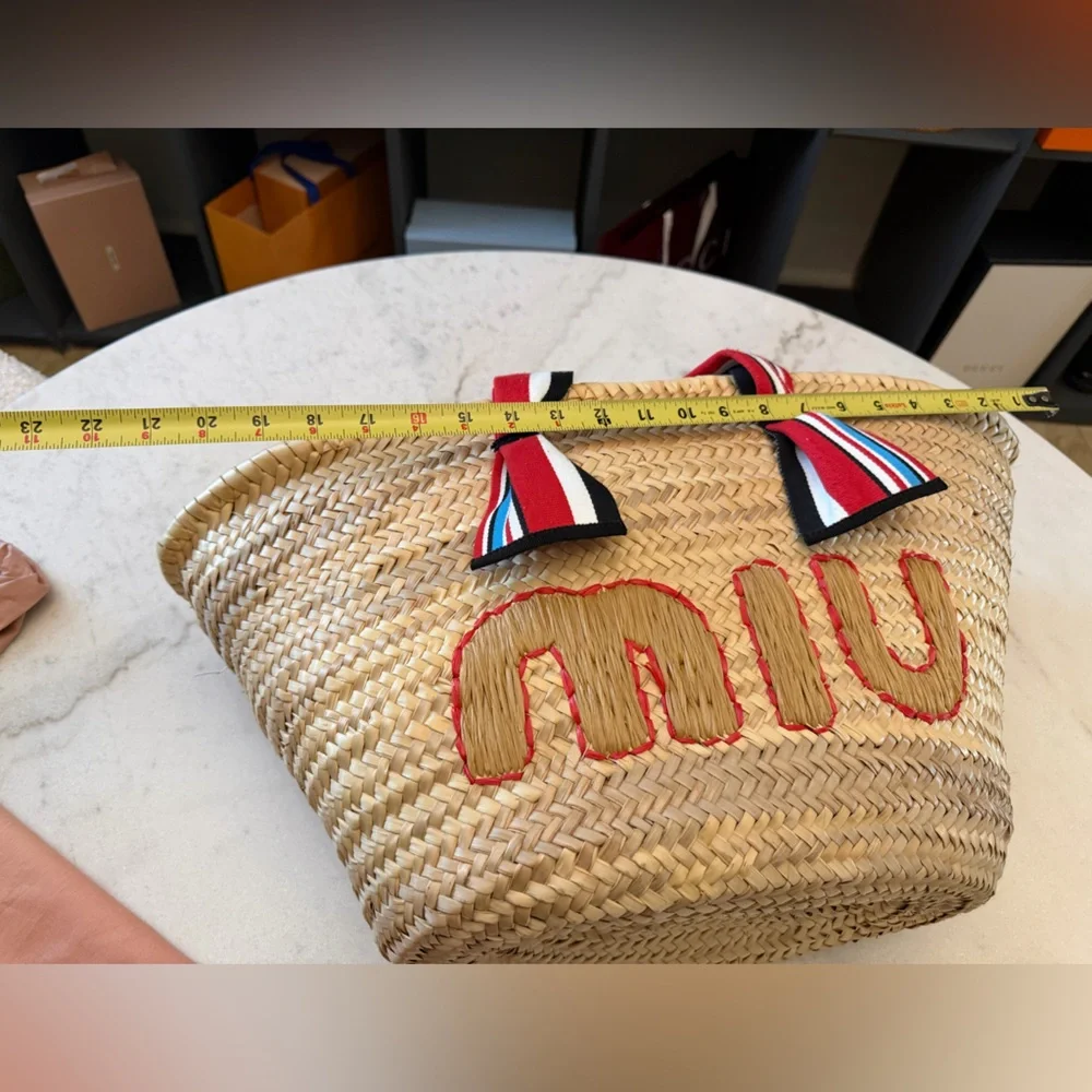 Miu Miu Raffia Handbag Basket bag - Picture 11 of 15
